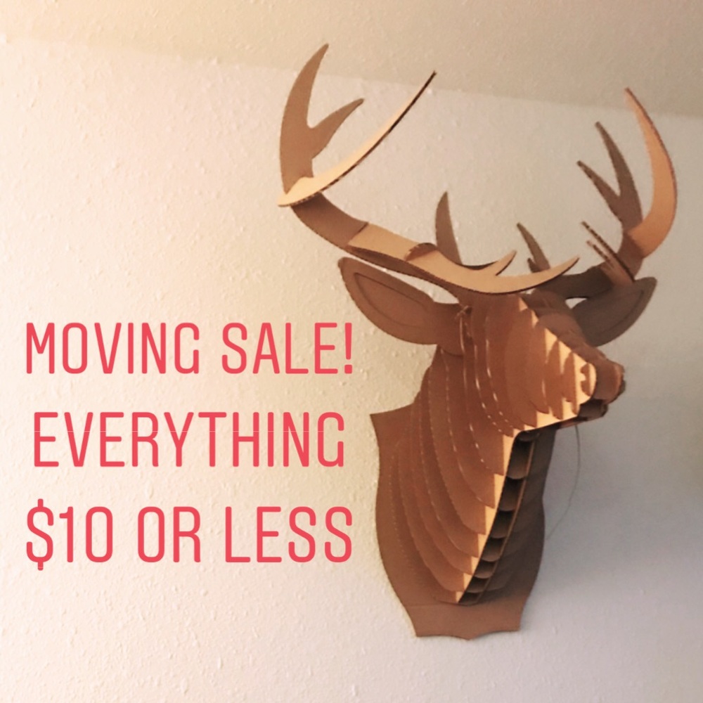 Moving sale! Everything $10 or less